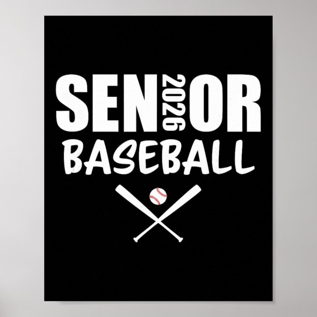 2026 Senior Baseball Player Cl Of 2026  Poster (Front)