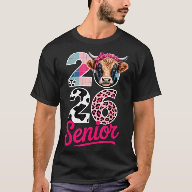 2026 Senior Cow Lovers Graduation Funny Cl Shirt F (Front)
