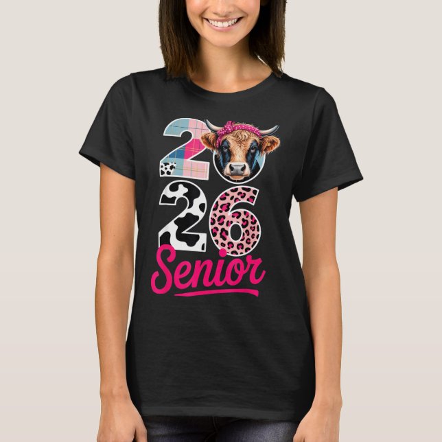 2026 Senior Cow Lovers Graduation Funny Cl Shirt F (Front)