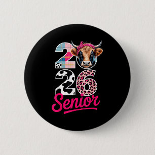 2026 Senior Cow Lovers Graduation Funny Cl Shirt F 6 Cm Round Badge