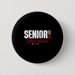 2026 senior grandma class of 2026 graduate 6 cm round badge