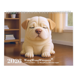 2026 Shar Pei Puppy by WangWang Calendar
