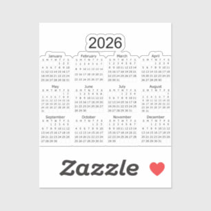 2026 Simple Minimalist Calendar