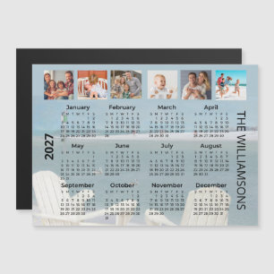 2026 Six Photos Beach Calendar Magnet
