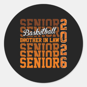 2026 Sketll Senior Brother In Law Graduation Match Classic Round Sticker