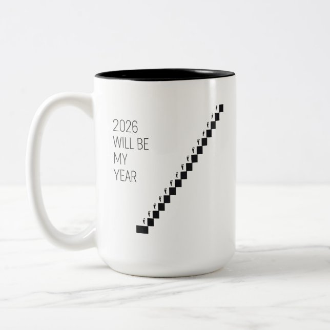 2026 Small Steps My Year Two-Tone Coffee Mug (Left)