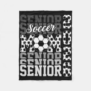 2026 Soccer Senior Mom Graduation Matching Family Fleece Blanket