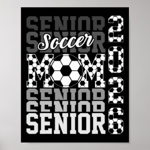 2026 Soccer Senior Mum Graduation Matching Family Poster