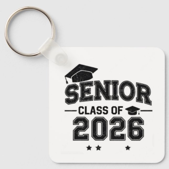 2026 Square Senior Graduation Keychain (Front)