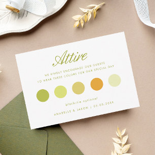 2026 Summer Wedding Attire Guest Dress Code Card