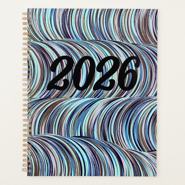 2026 Swirls Pattern Planner (Front)