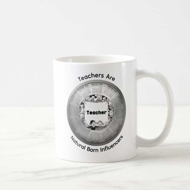 2026 Teachers Are Natural Born Influencers Coffee  Coffee Mug (Right)