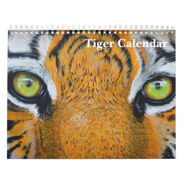 2026 Tiger Photography Wild Animal  Calendar (Cover)