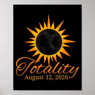 2026 Total Solar Eclipse Art Poster