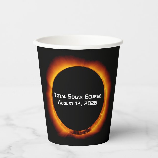 2026 Total Solar Eclipse Paper Cups (Front)