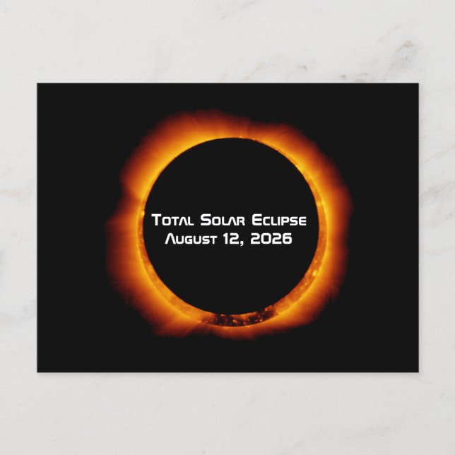 2026 Total Solar Eclipse Postcard (Front)