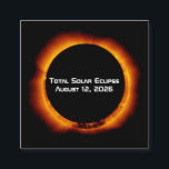 2026 Total Solar Eclipse Square Business Card<br><div class="desc">A total solar eclipse will be visible on Wednesday, August 12, 2026 over the northern Atlantic Ocean and Arctic, Greenland, Iceland, northern Spain and northeastern Portugal. A partial solar eclipse will be visible in the North America & Europe. On land, the greatest duration of the eclipse will be in Latrabjarg...</div>