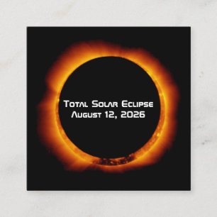 2026 Total Solar Eclipse Square Business Card
