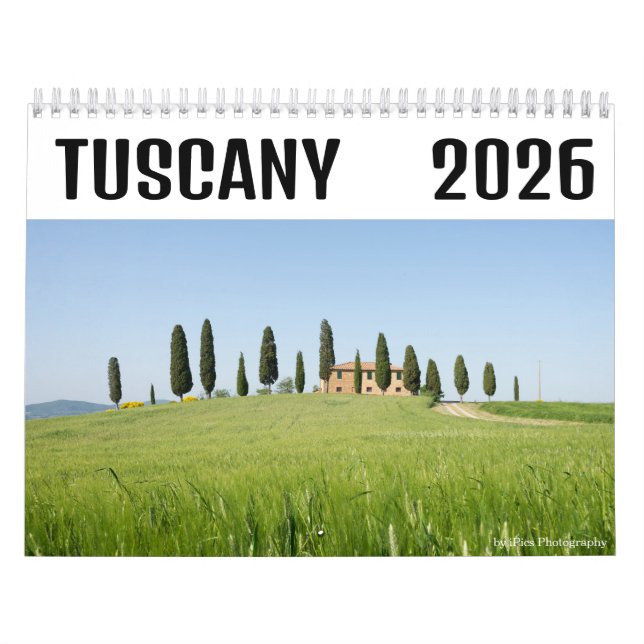 2026 Tuscany landscape photography  Calendar (Cover)