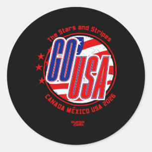 2026 Usa Soccer Fan World Cup Classic Round Sticker