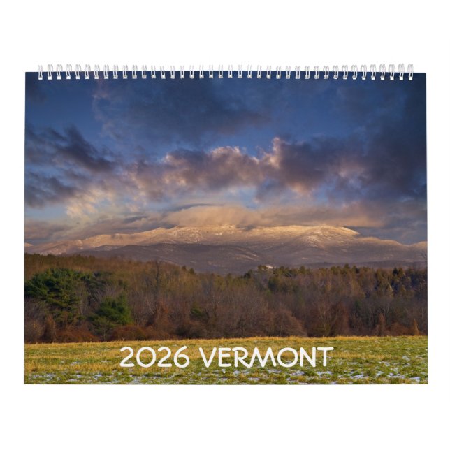 2026 Vermont Calendar (Cover)