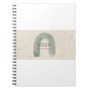 2026 Wabi-Sabi Planner – Minimalist Sage Green Notebook