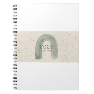 2026 Wabi-Sabi Planner – Minimalist Sage Green Notebook