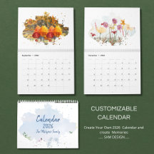 2026 Watercolor Landscape Calendar | Scenic Nature