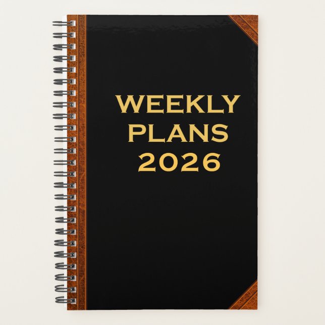 2026 Weekly Plans Simple Vintage Image Style Planner (Front)