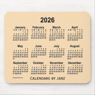 2026 Wheat Calendar by Janz Mouse Pad