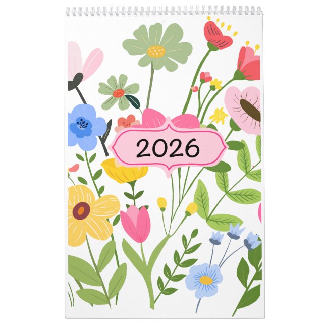 2026 Whimsical Floral Illustrations Calendar (Cover)