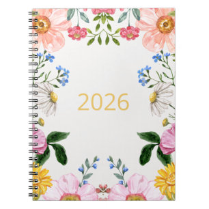  2026 Whimsical Wildflowers notebook