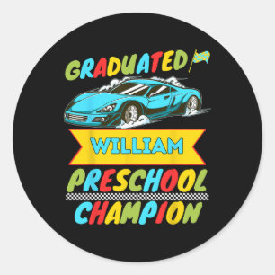 2026 William Personalised Last Day Of Preschool Gr Classic Round Sticker