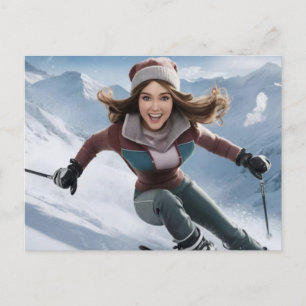 2026 Winter Olympics Womens Snowboarding Halfpipe Holiday Postcard