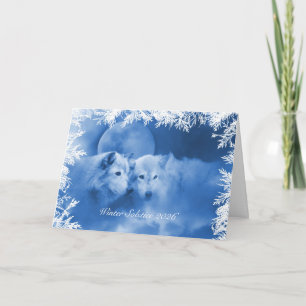 2026 Winter Solstice Blessings Card with Wolves