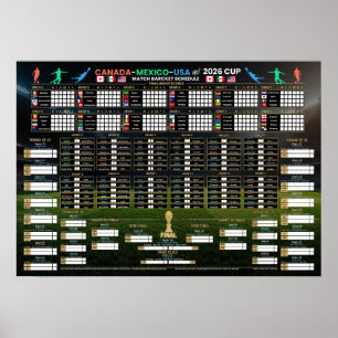 2026 World Football Championship Match Schedule Poster