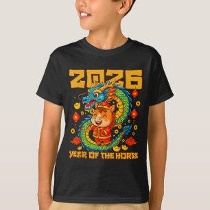 2026 Year Horse Dragon Happy Chinese New Year T-Shirt