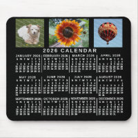 2026 Year Monthly Calendar Black Custom 3 Photos