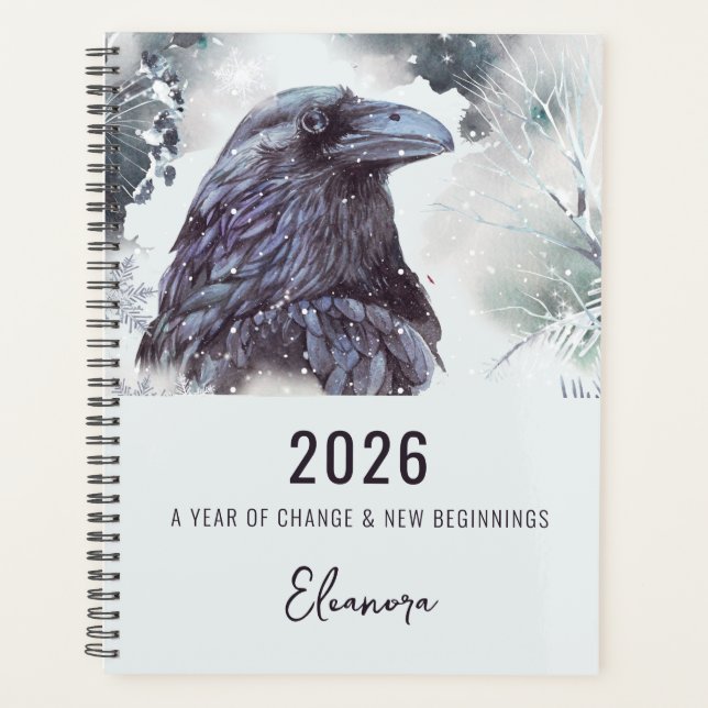 2026 Year of Change Raven Symbolism Planner (Front)