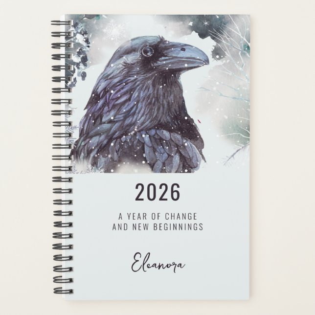 2026 Year of Change Raven Symbolism Planner (Front)