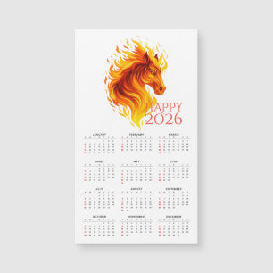 2026 Year of the Fire Horse Magnetic Calendar