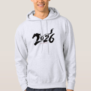 2026 Year of the Horse Brush Art Hoodie