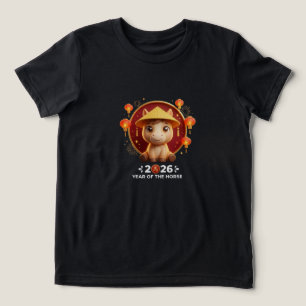 2026 Year of the Horse, Chibi Horse Chinese new Tri-Blend Shirt