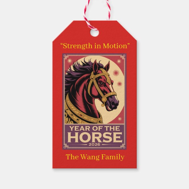 2026 Year of the Horse Gift Tag (Front)