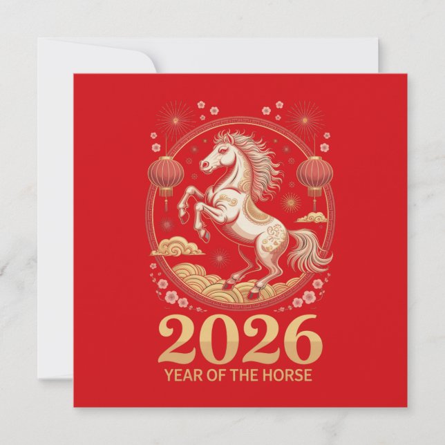 2026 Year of the Horse Greeting Cards (Front)