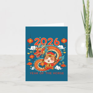 2026 Year Of The Horse Lunar New Year Chinese Card