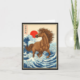2026 Year of The Horse Lunar New Year Kawaii Card