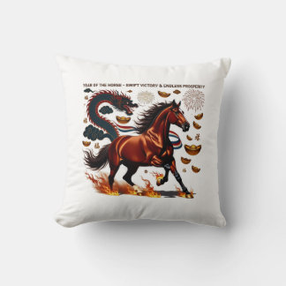 2026 Year of the Horse Triumph, Lunar Zodiac Gift Cushion