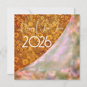 2026 Year unveiled - golden flowers