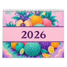 2026 year with fruits Calendar